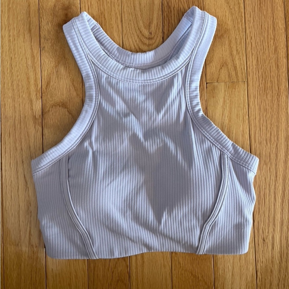 Ribbed Lavender Sports Bra